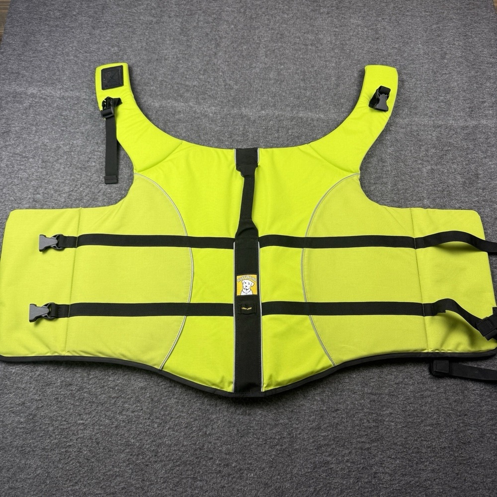Ruffwear Float Coat Dog Life Jacket Harness Size XL 35"-48" Green Water K9 Vest